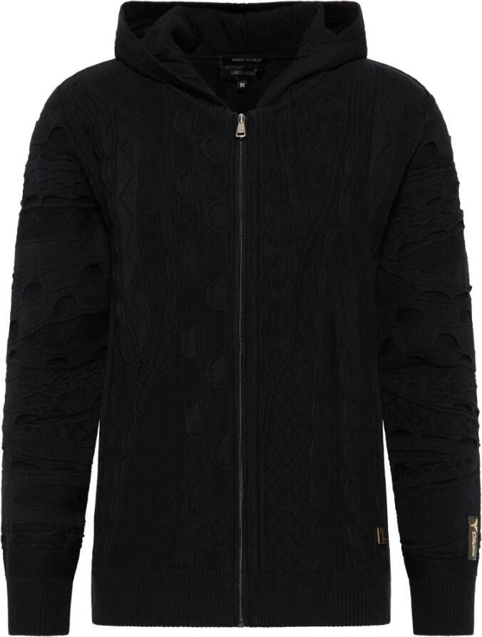 carlo colucci Sweater met rits Zwart Heren