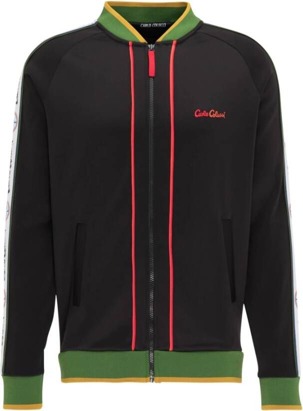 Carlo colucci Unieke Zip-through Sweatjacke Black Heren