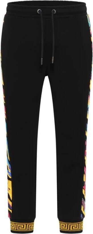 Carlo colucci Sweatpants met Zijstreep Design Black Heren