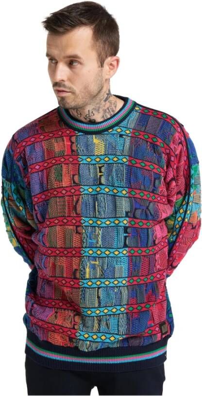 Carlo colucci Artistieke Sweatshirts voor Mannen Blue Heren