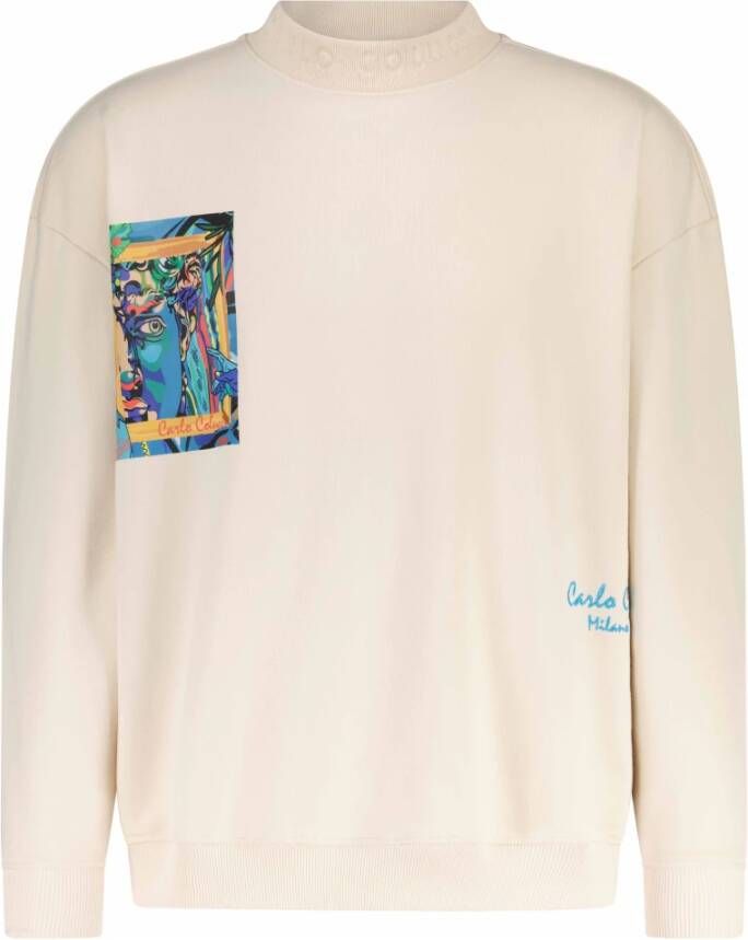 Carlo colucci Oversized Sweatshirt voor casual stijl White Heren