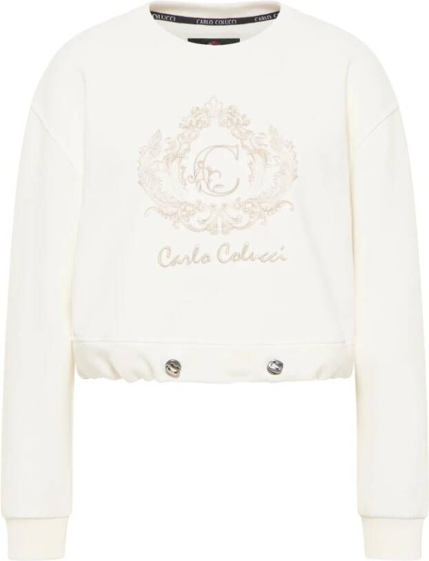 Carlo colucci Uniek Oversize Sweatshirt White Dames