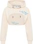 Carlo colucci Trendy Cropped Oversize Hoodie White Dames - Thumbnail 1