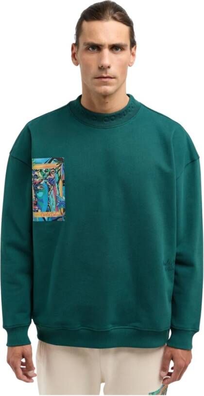 Carlo colucci Oversized Sweatshirt voor casual stijl Green Heren