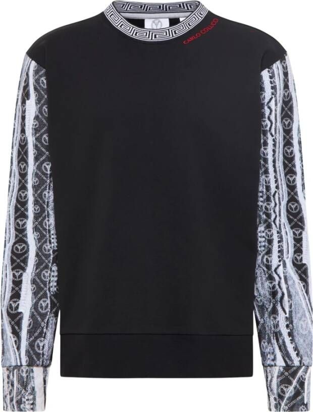 Carlo colucci Michiel Sweatshirt Benadruk je casual stijl Black Heren