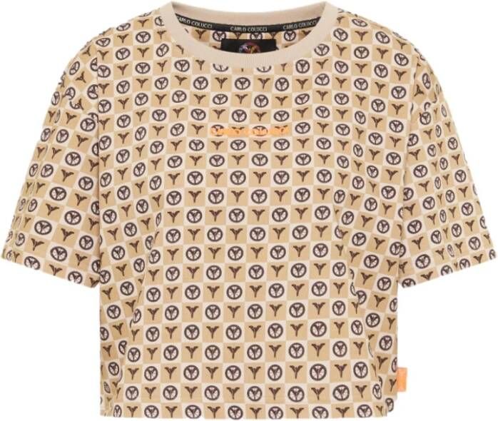 Carlo colucci t-shirt Beige Dames