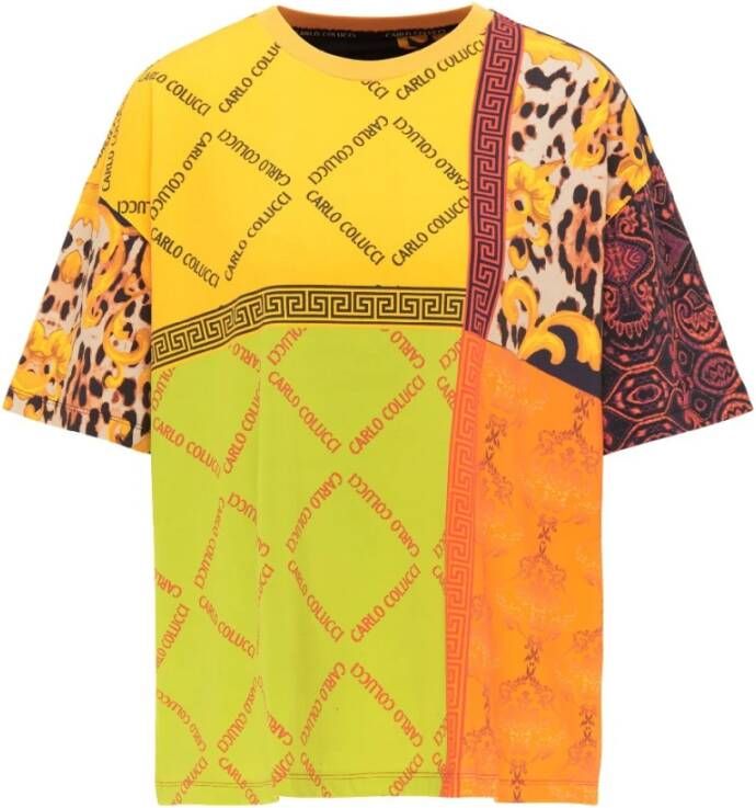 Carlo colucci Unieke Artistieke T-Shirts voor Vrouwen Yellow Dames