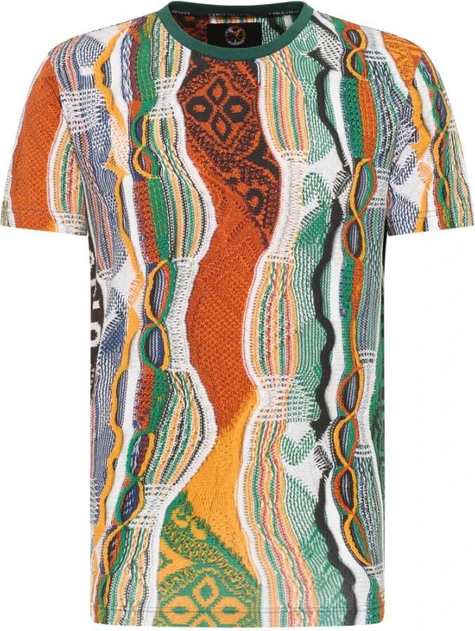 Carlo colucci Gebreide Print T-Shirt Danieli Multicolor Heren