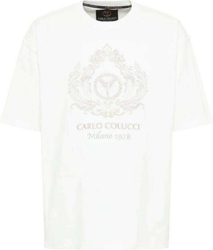 Carlo colucci T-shirt Wit Heren