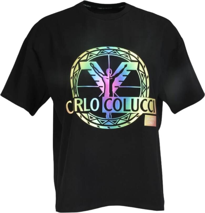 Carlo colucci Unieke Artistieke T-Shirts voor Vrouwen Black Dames