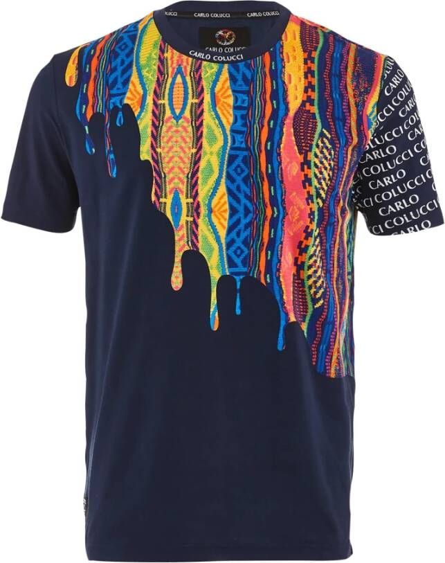 Carlo colucci T-Shirts Blauw Heren