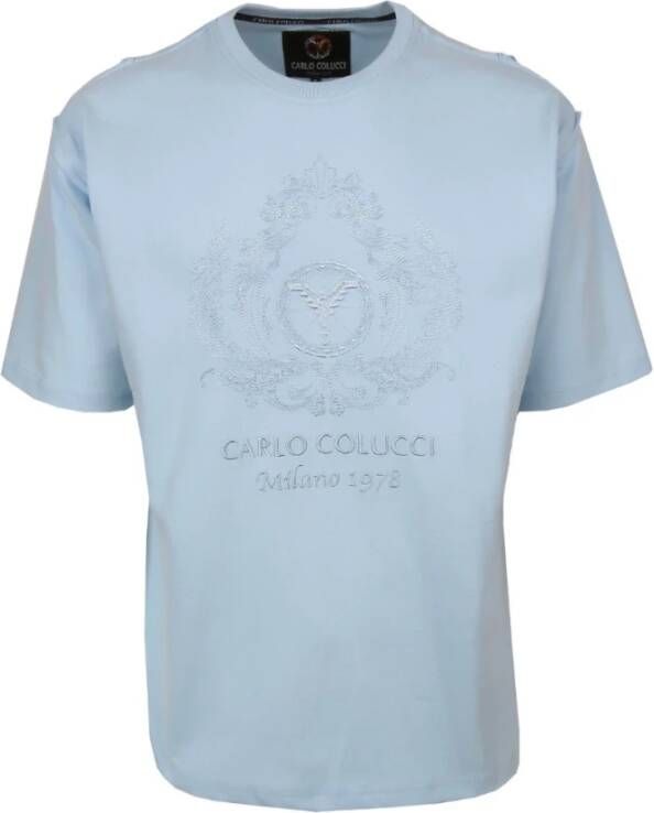 Carlo colucci T-shirts Blauw Unisex