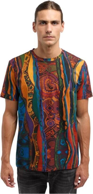 Carlo colucci Print Gebreid T-Shirt Multicolor Heren