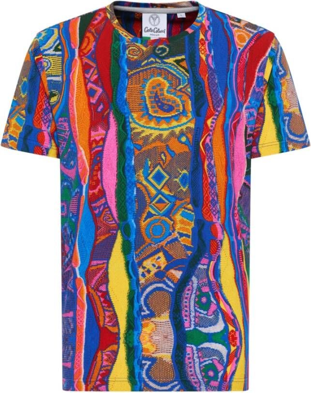 Carlo colucci T-Shirt Gebreid Print De Pretis Multicolor Heren