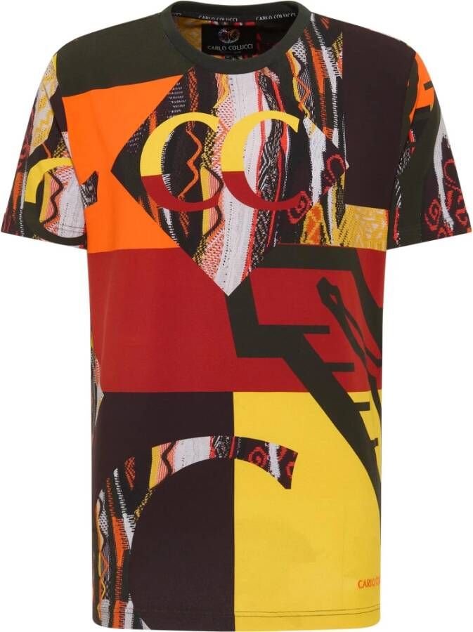 Carlo colucci Patchwork T-Shirt Dander Multicolor Heren