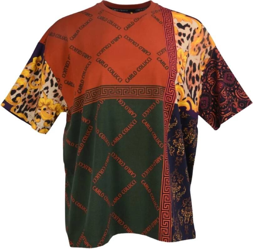 Carlo colucci Artistieke Dames Tops met Uniek Design Orange Dames