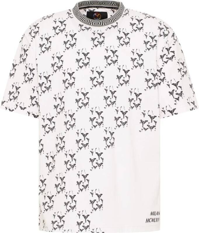 Carlo colucci Gebreide Snijverhaal T-Shirt White Heren