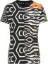 Carlo colucci Veelzijdig Damen T-Shirt met Tropische Artworks Black Dames - Thumbnail 1
