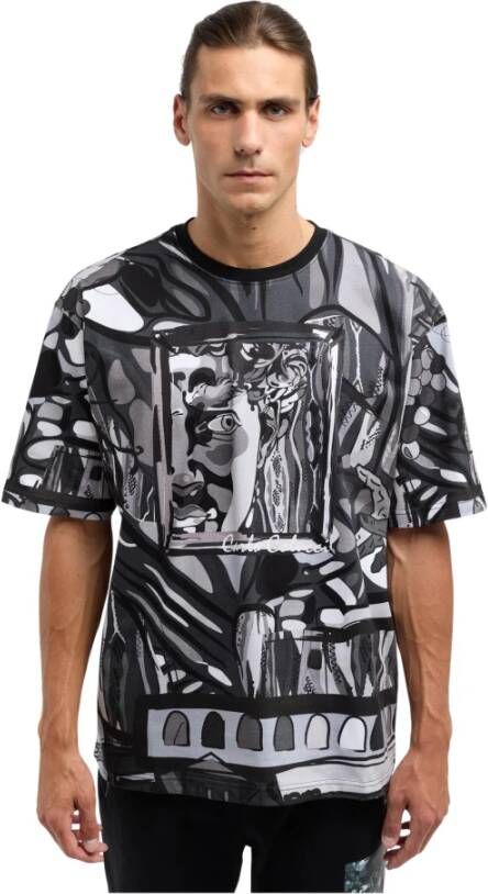 Carlo colucci Oversized T-shirt in diverse kleuren Black Heren