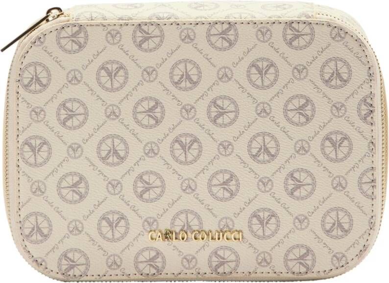 Carlo colucci Platte cosmetische tas Cracogna Beige Heren