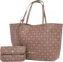 Carlo colucci Grote Shopper met Logoprint De Ferri Brown Dames - Thumbnail 1