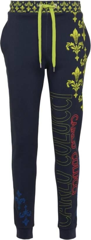 Carlo colucci Herren Barock Sweathose Citton Blauw Heren