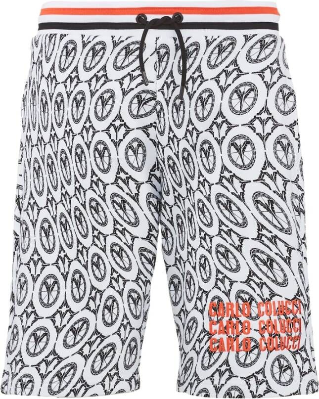 Carlo colucci Sweatbermuda mit monogram daronco Wit Heren