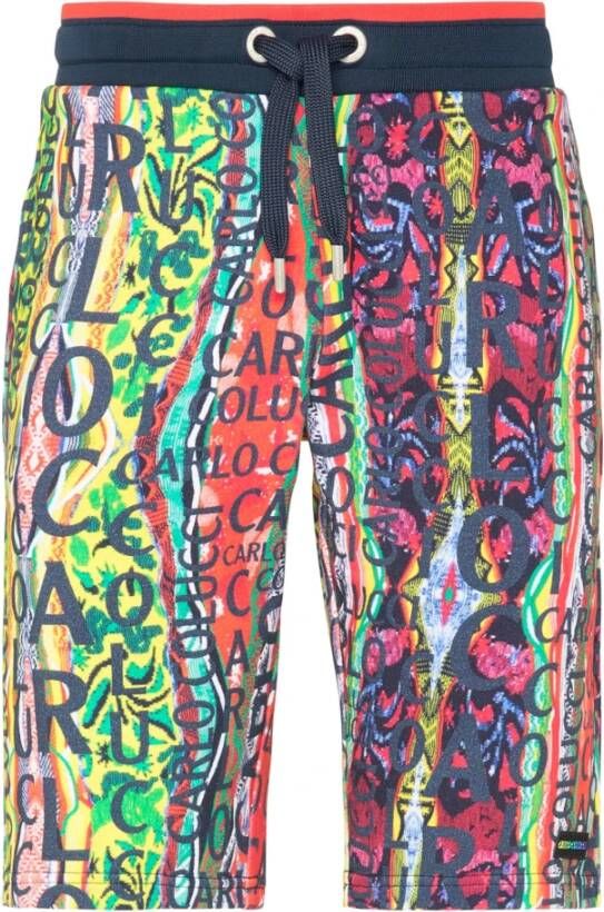 Carlo colucci Heren Carolla Sweat Bermuda Shorts Multicolor Heren