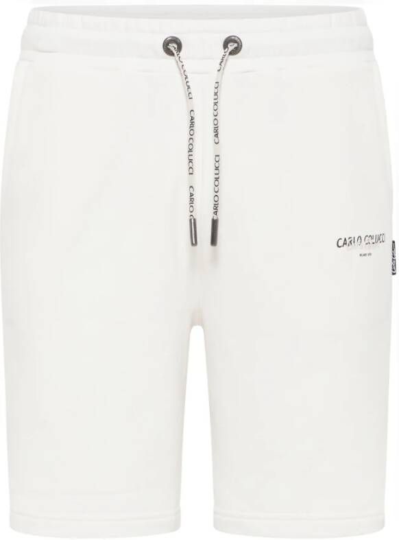 Carlo colucci Ontspannen Sfeer Basic Line Shorts White Heren