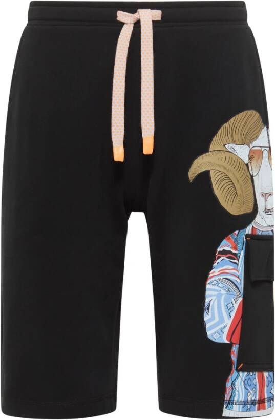 Carlo colucci Vrachtshorts met armder crivellaro Zwart Heren
