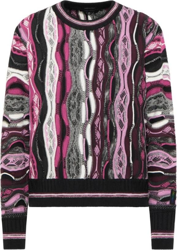 Carlo colucci Unieke Jacquard Pullover voor Vrouwen Multicolor Dames