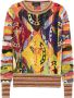 Carlo colucci Exclusieve Ciolari Sweater Dames Ronde Hals Gebreide Trui Multicolor Dames - Thumbnail 1