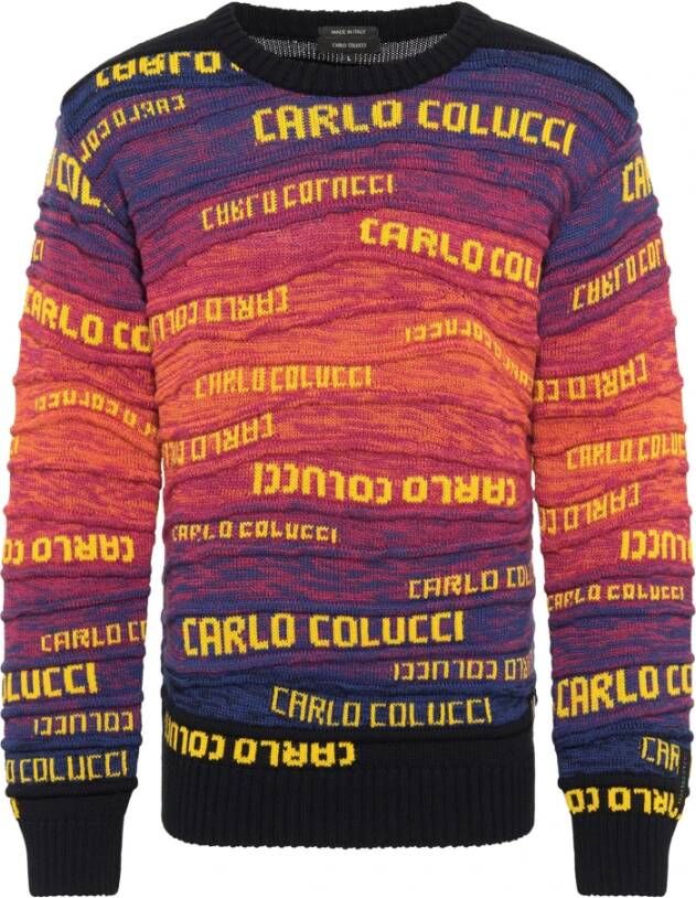 Carlo colucci Trui met ronde hals Meerkleurig Heren