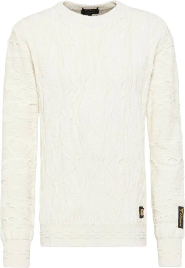 Carlo colucci Effenkleurige Edizione Gebreide Trui Constantini White Heren