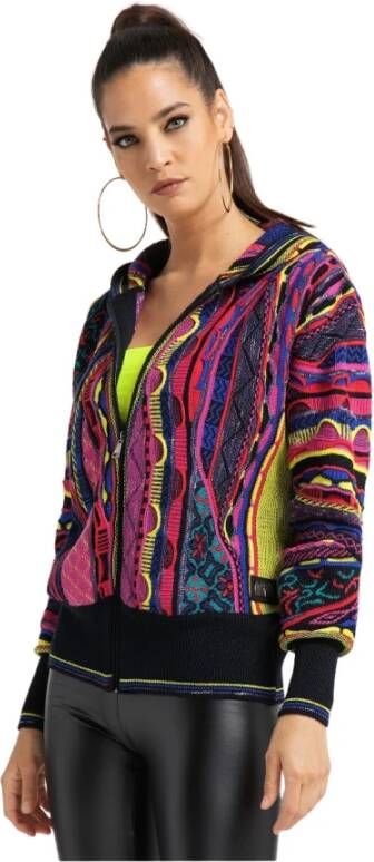 Carlo colucci Unieke Zip-Through Sweatshirt voor Vrouwen Multicolor Dames