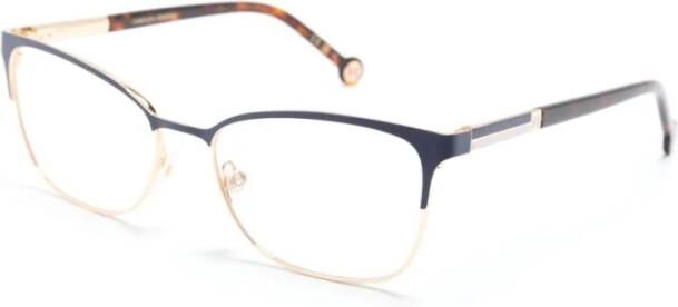 Carolina Herrera Gouden Optisch Frame Must-Have Stijl Blue Dames