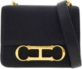 Carolina Herrera Initials Insignia Zwart Micro Zegel Tas Black Dames