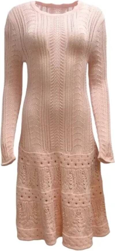 Carolina Herrera Pre-owned Wool dresses Pink Dames