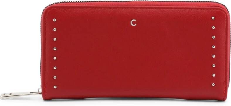 Carrera Jeans Dames PU Ritsportemonnee met Kaartsleuven Red Dames