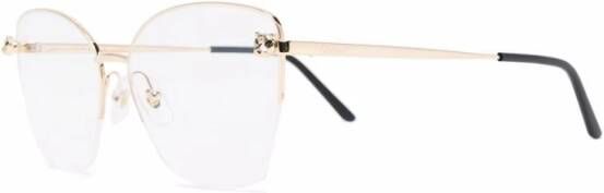 Cartier Gouden Optisch Frame voor Dagelijks Gebruik Yellow Dames