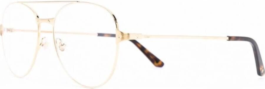 Cartier Stijlvolle Montura Bril voor elke gelegenheid Yellow Unisex
