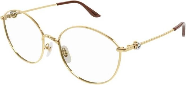 Cartier Gouden Montuur Bril Yellow Dames