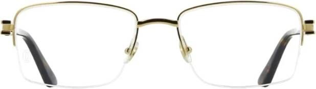 Cartier Herenbrillen in goud en bruin schildpad Multicolor Heren