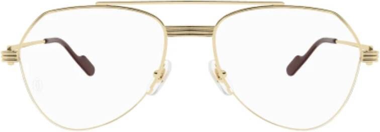 Cartier Gouden Optisch Montuur voor Dagelijks Gebruik Yellow