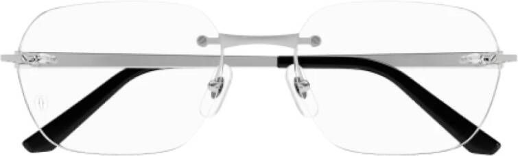Cartier Metallic Ss23 Optische Monturen Grijs