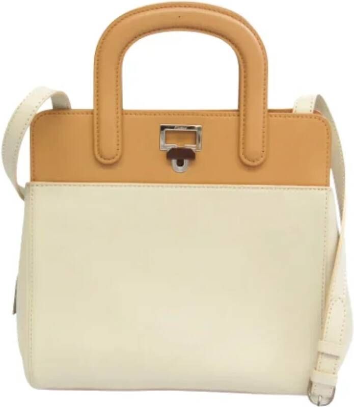 Cartier Vintage Pre-owned Leather handbags Beige Dames