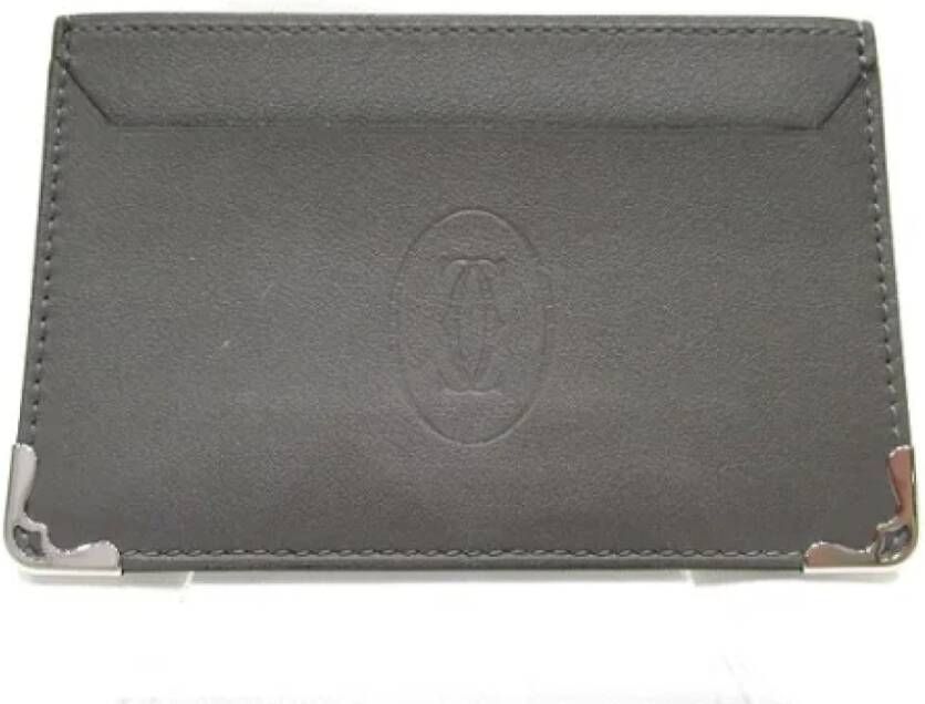 Cartier Vintage Pre-owned Leather home-office Grijs Dames