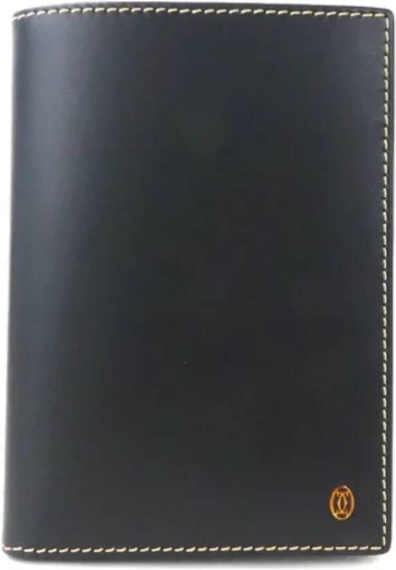 Cartier Vintage Pre-owned Leather home-office Zwart Dames