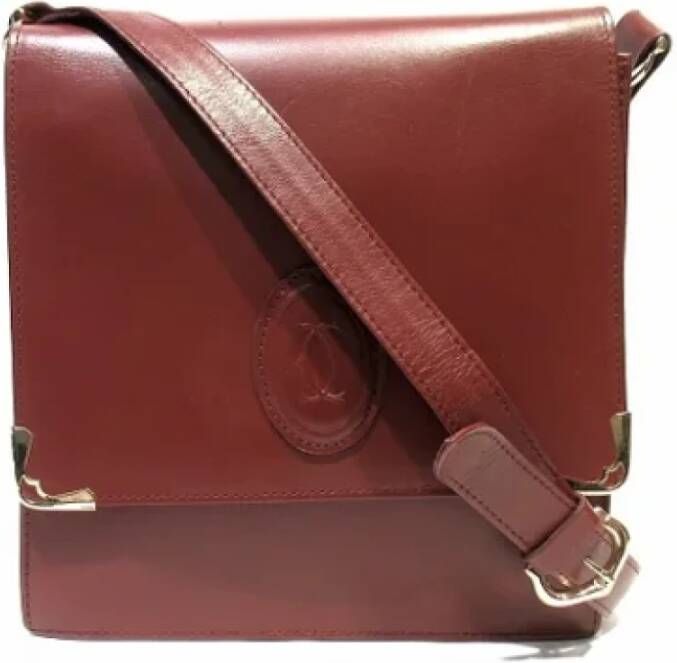 Cartier Vintage Pre-owned Leather shoulder-bags Bruin Dames
