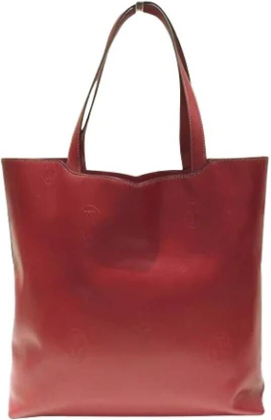 Cartier Vintage Pre-owned Leather shoulder-bags Rood Dames